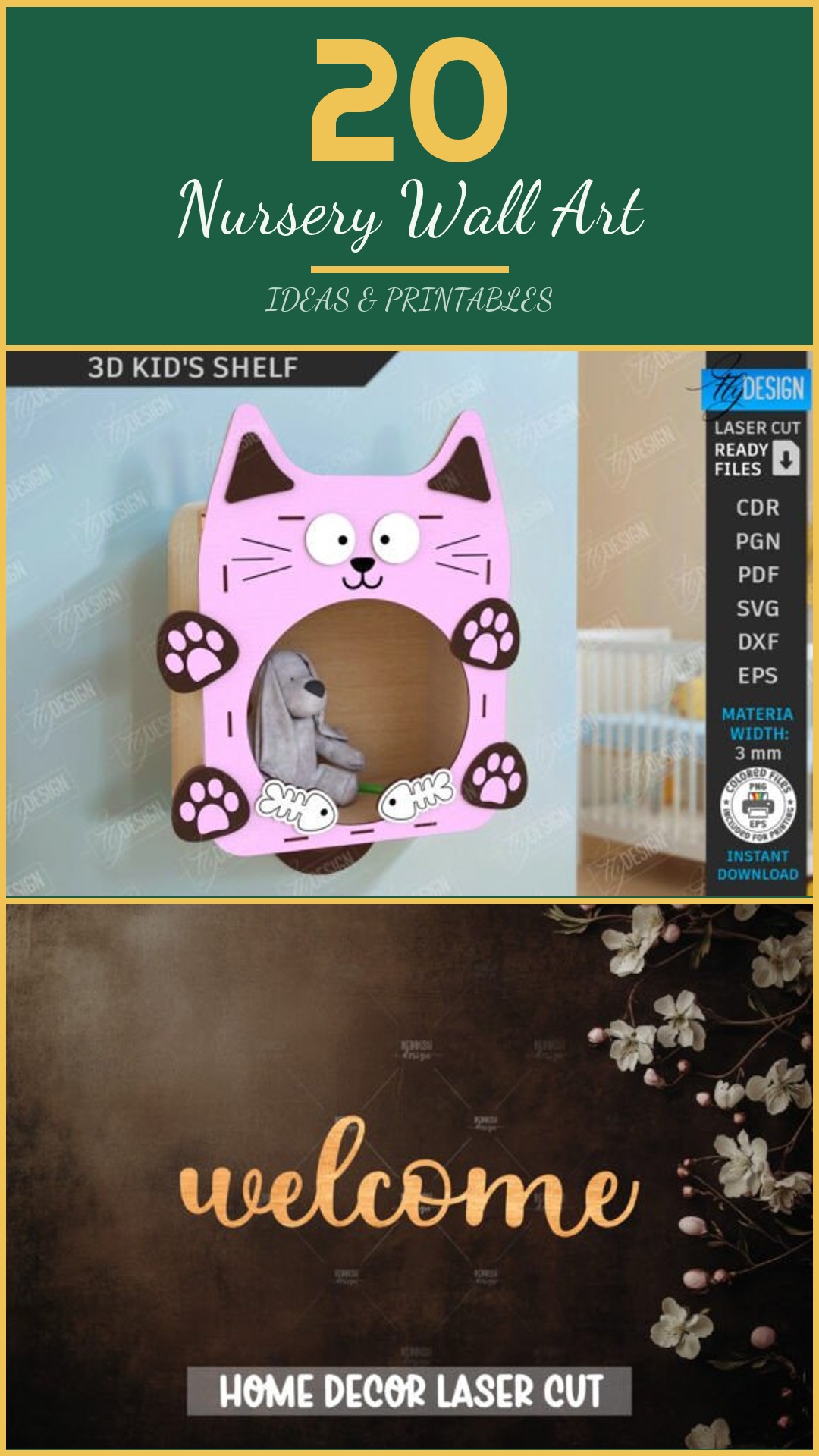 Nursery Wall Art set 3