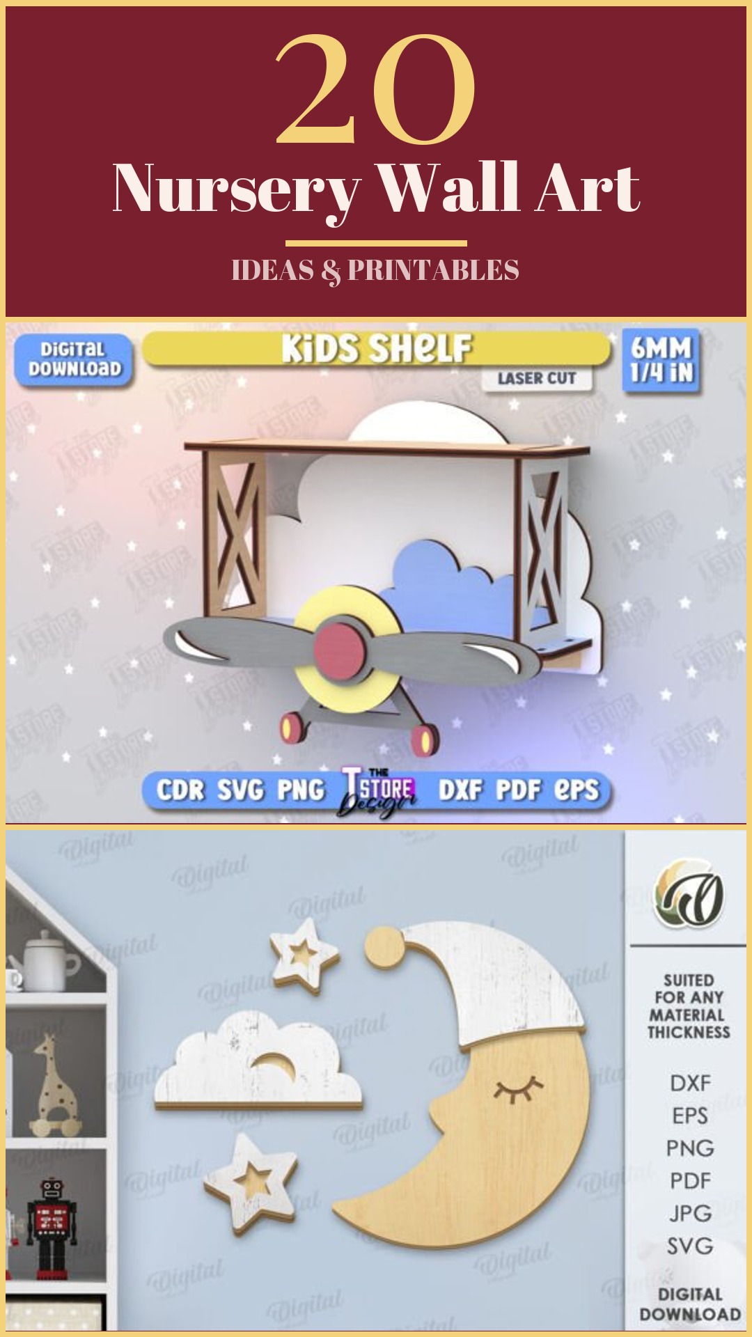 Nursery Wall Art set 4