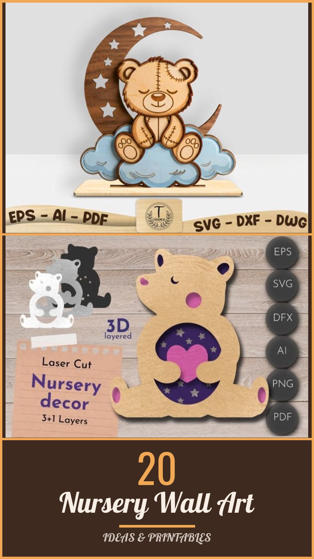 Nursery Wall Art set 5
