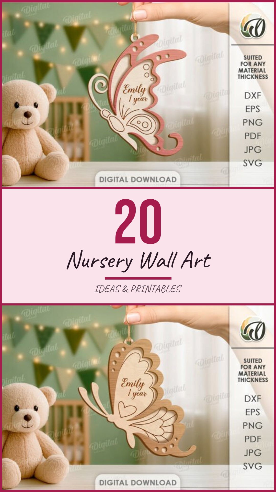 Nursery Wall Art set 6
